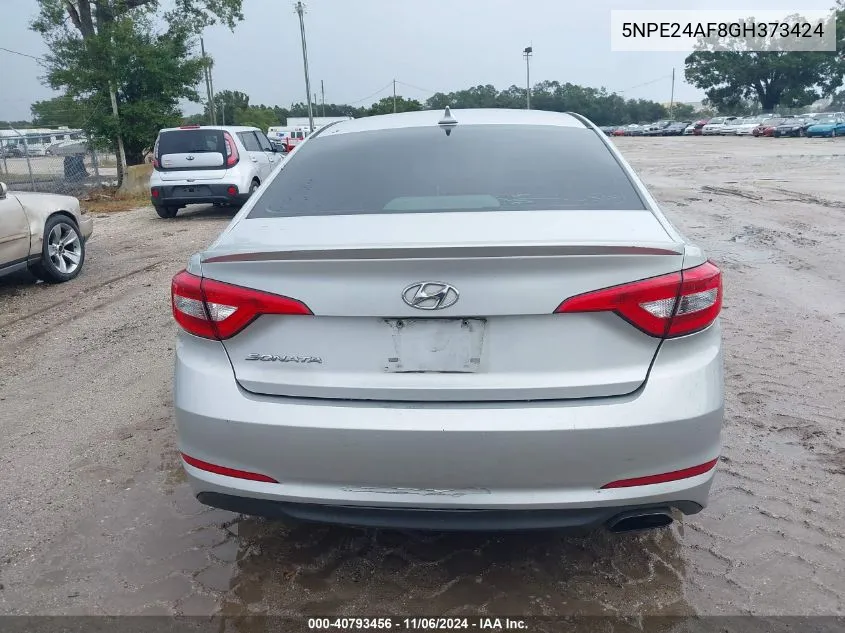 2016 Hyundai Sonata Se VIN: 5NPE24AF8GH373424 Lot: 40793456