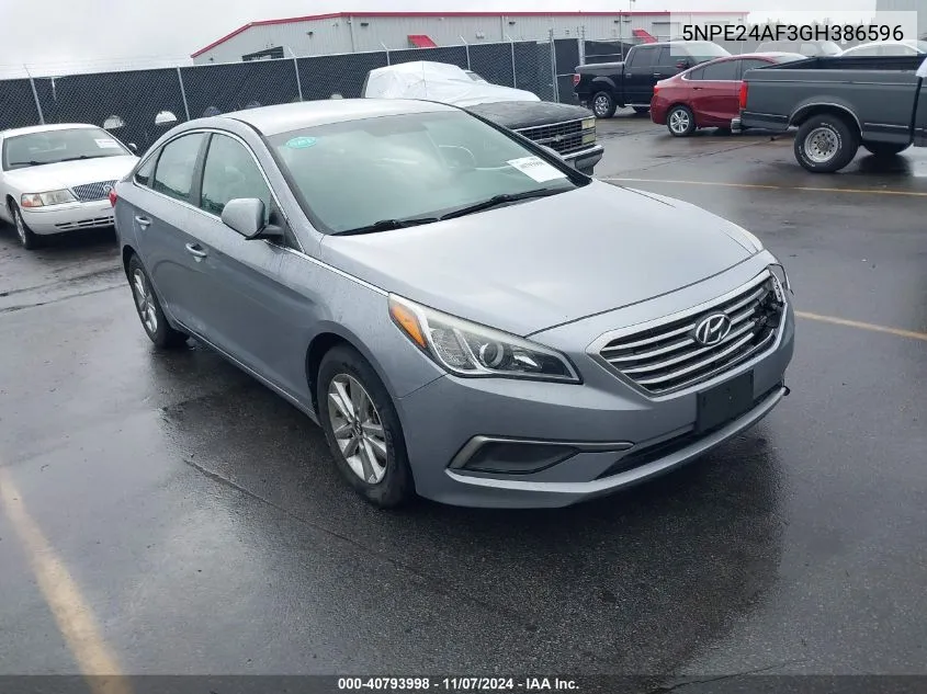 2016 Hyundai Sonata Se VIN: 5NPE24AF3GH386596 Lot: 40793998