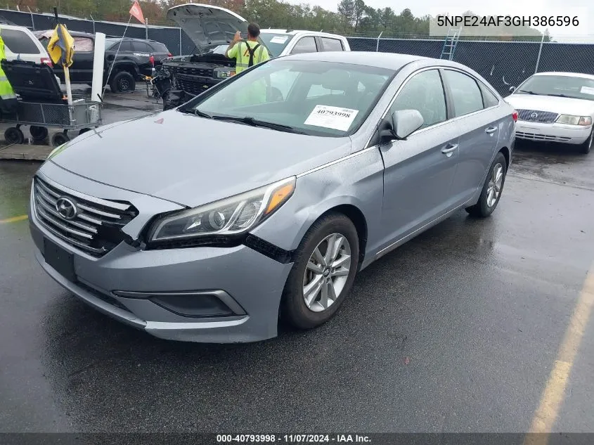 2016 Hyundai Sonata Se VIN: 5NPE24AF3GH386596 Lot: 40793998