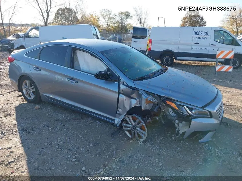 2016 Hyundai Sonata Se VIN: 5NPE24AF9GH388675 Lot: 40794052