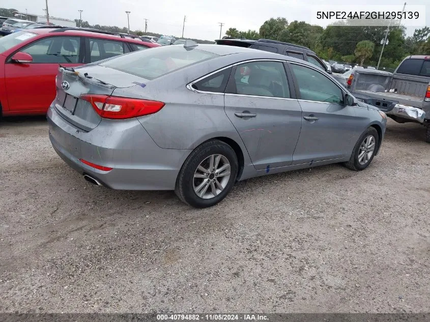 2016 Hyundai Sonata Se VIN: 5NPE24AF2GH295139 Lot: 40794882