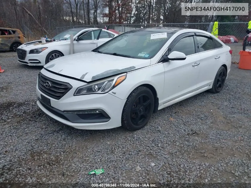 2016 Hyundai Sonata Limited VIN: 5NPE34AF0GH417090 Lot: 40796345