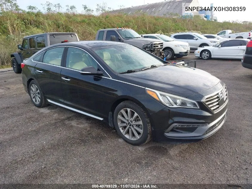 2016 Hyundai Sonata Limited VIN: 5NPE34AFXGH308359 Lot: 40799329