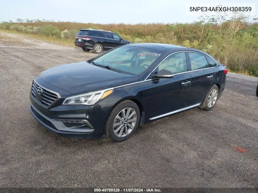 2016 Hyundai Sonata Limited VIN: 5NPE34AFXGH308359 Lot: 40799329