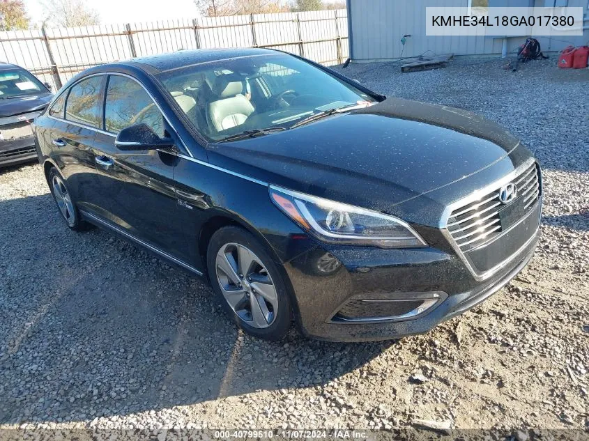 2016 Hyundai Sonata Hybrid Limited VIN: KMHE34L18GA017380 Lot: 40799510