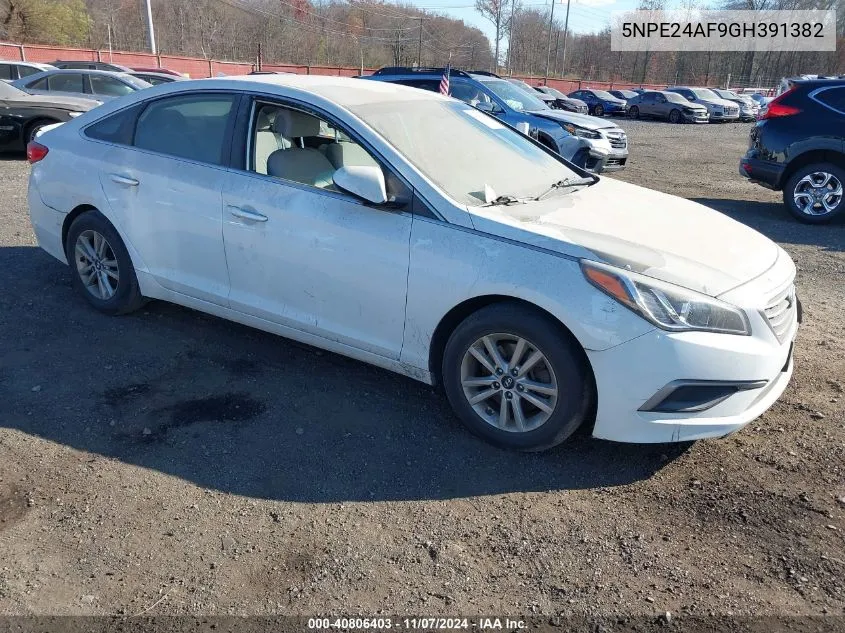 2016 Hyundai Sonata Se VIN: 5NPE24AF9GH391382 Lot: 40806403