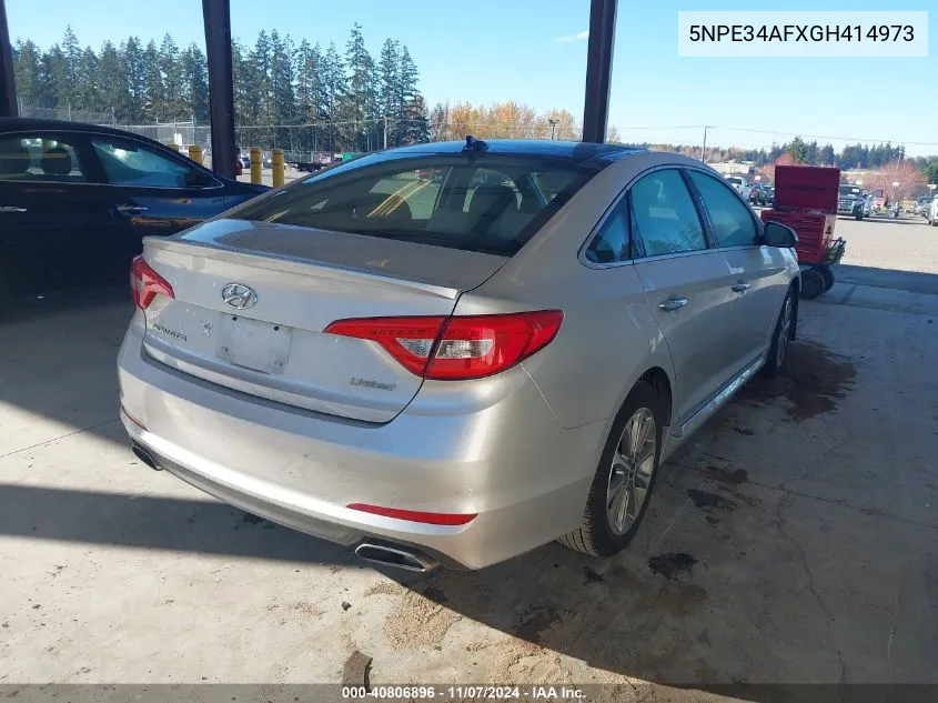 2016 Hyundai Sonata Limited VIN: 5NPE34AFXGH414973 Lot: 40806896