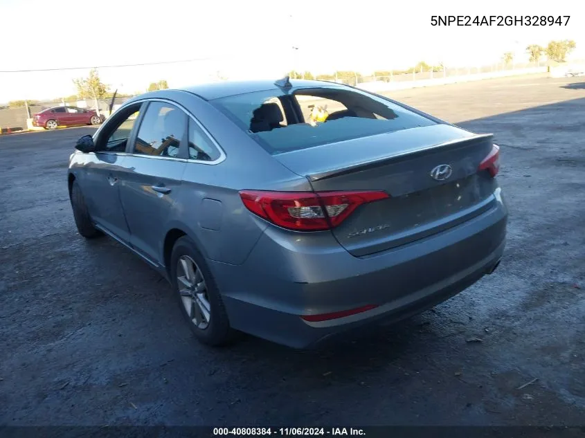 2016 Hyundai Sonata Se VIN: 5NPE24AF2GH328947 Lot: 40808384