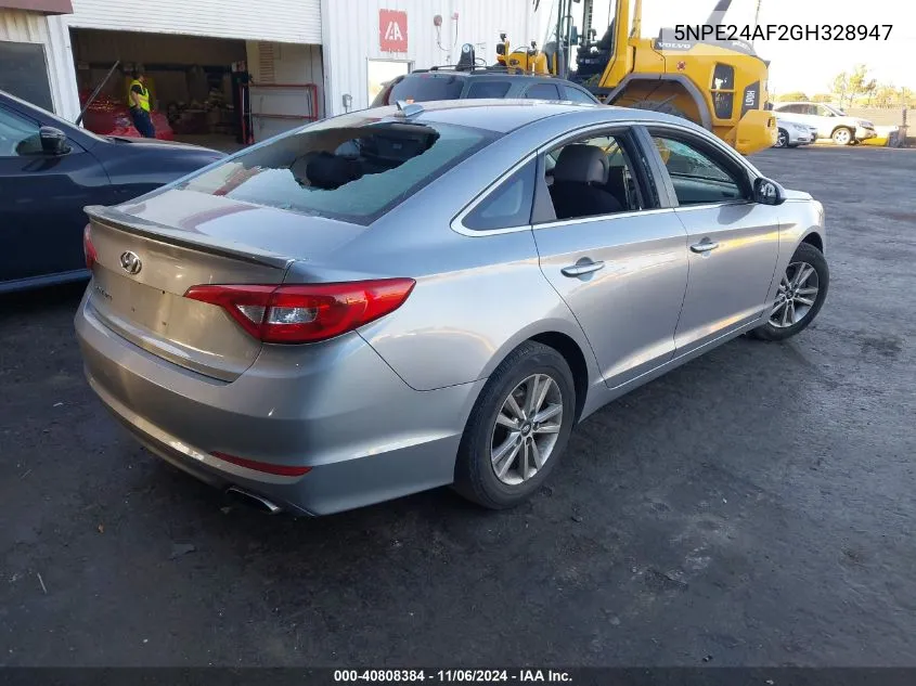 2016 Hyundai Sonata Se VIN: 5NPE24AF2GH328947 Lot: 40808384