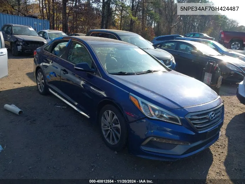 2016 Hyundai Sonata Sport VIN: 5NPE34AF7GH424487 Lot: 40812554