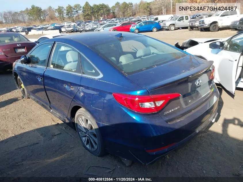 2016 Hyundai Sonata Sport VIN: 5NPE34AF7GH424487 Lot: 40812554