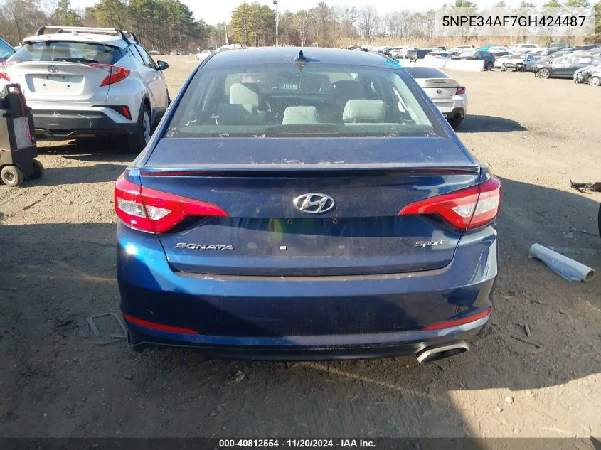 2016 Hyundai Sonata Sport VIN: 5NPE34AF7GH424487 Lot: 40812554