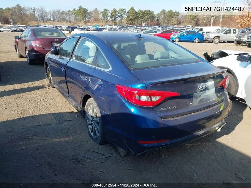 2016 Hyundai Sonata Sport VIN: 5NPE34AF7GH424487 Lot: 40812554