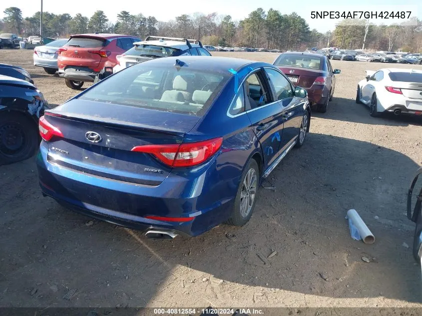 2016 Hyundai Sonata Sport VIN: 5NPE34AF7GH424487 Lot: 40812554