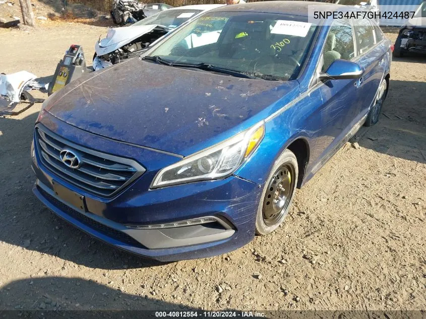 2016 Hyundai Sonata Sport VIN: 5NPE34AF7GH424487 Lot: 40812554