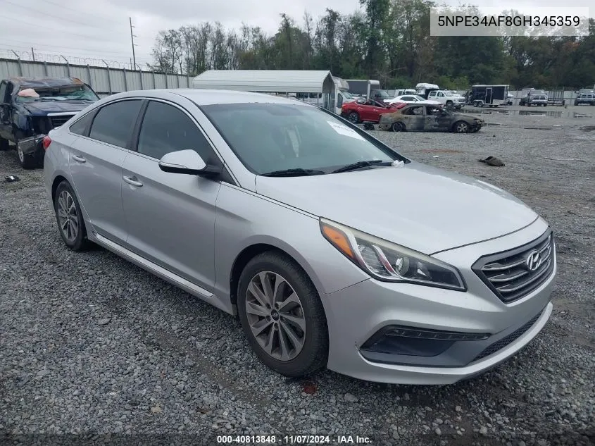 2016 Hyundai Sonata Sport VIN: 5NPE34AF8GH345359 Lot: 40813848