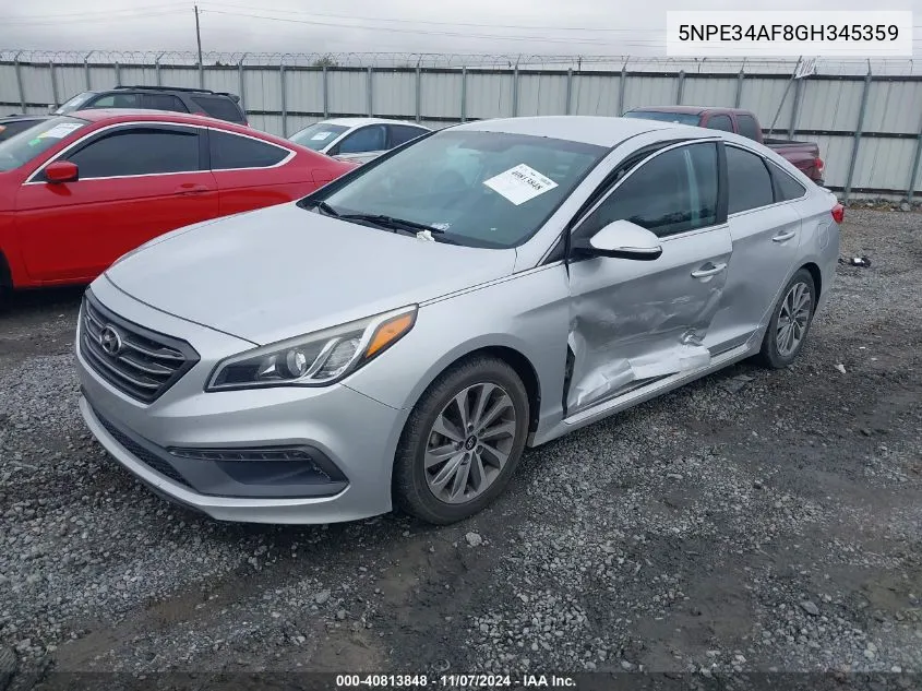 2016 Hyundai Sonata Sport VIN: 5NPE34AF8GH345359 Lot: 40813848