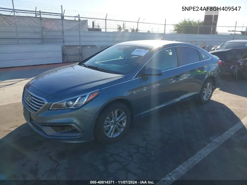 2016 Hyundai Sonata VIN: 5NPE24AF8GH409547 Lot: 40814371