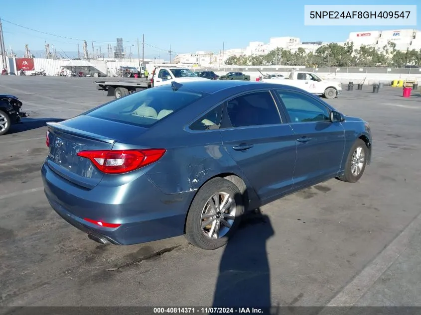 2016 Hyundai Sonata VIN: 5NPE24AF8GH409547 Lot: 40814371