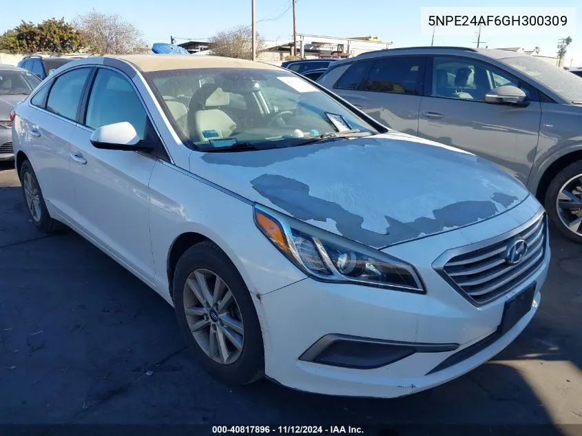 5NPE24AF6GH300309 2016 Hyundai Sonata Se