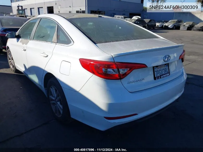 5NPE24AF6GH300309 2016 Hyundai Sonata Se