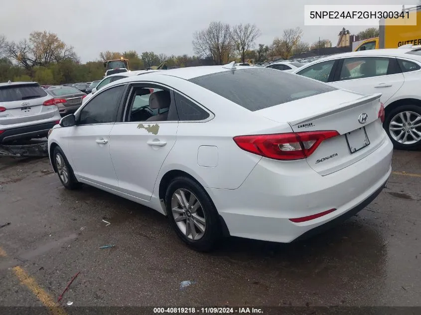 2016 Hyundai Sonata Se VIN: 5NPE24AF2GH300341 Lot: 40819218