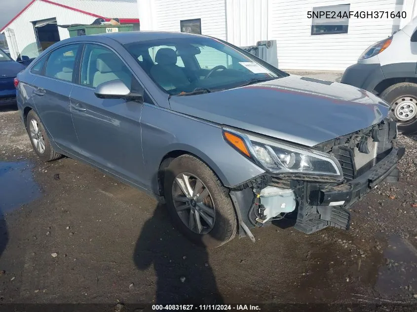 5NPE24AF4GH371640 2016 Hyundai Sonata Se