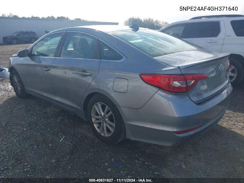 5NPE24AF4GH371640 2016 Hyundai Sonata Se