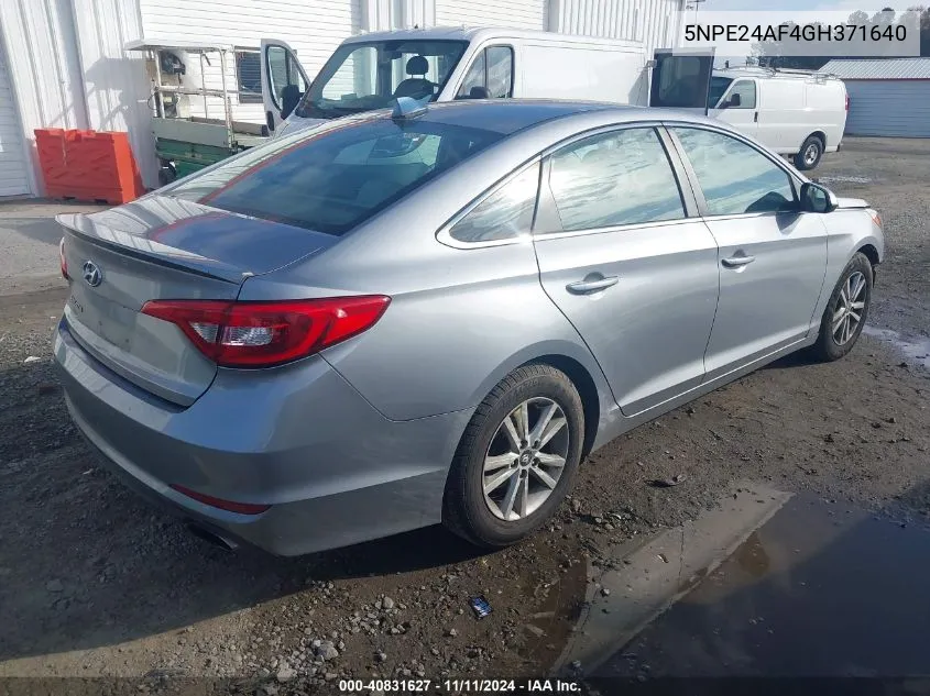 5NPE24AF4GH371640 2016 Hyundai Sonata Se