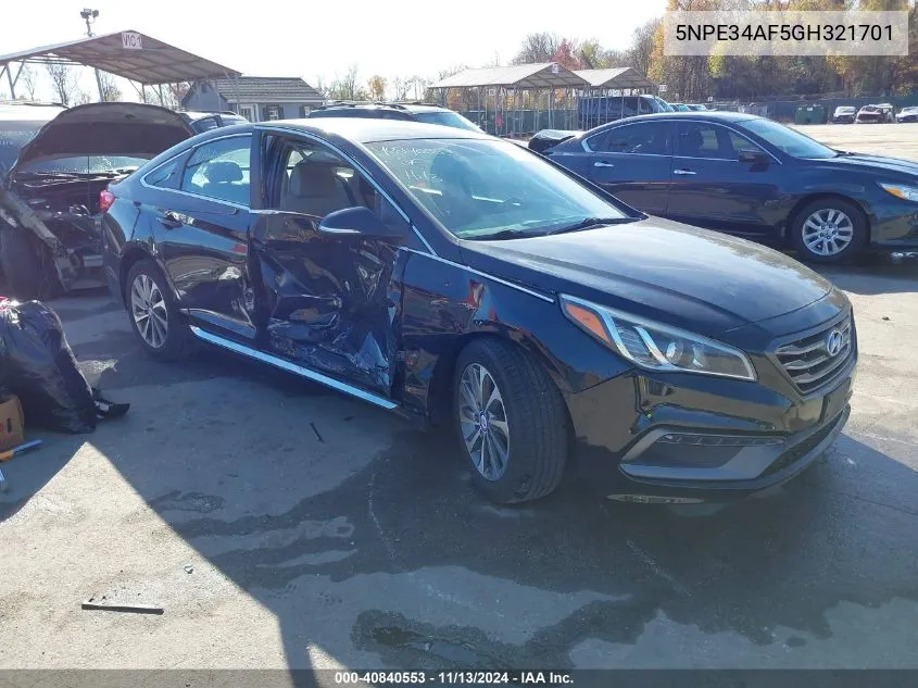 5NPE34AF5GH321701 2016 Hyundai Sonata Sport