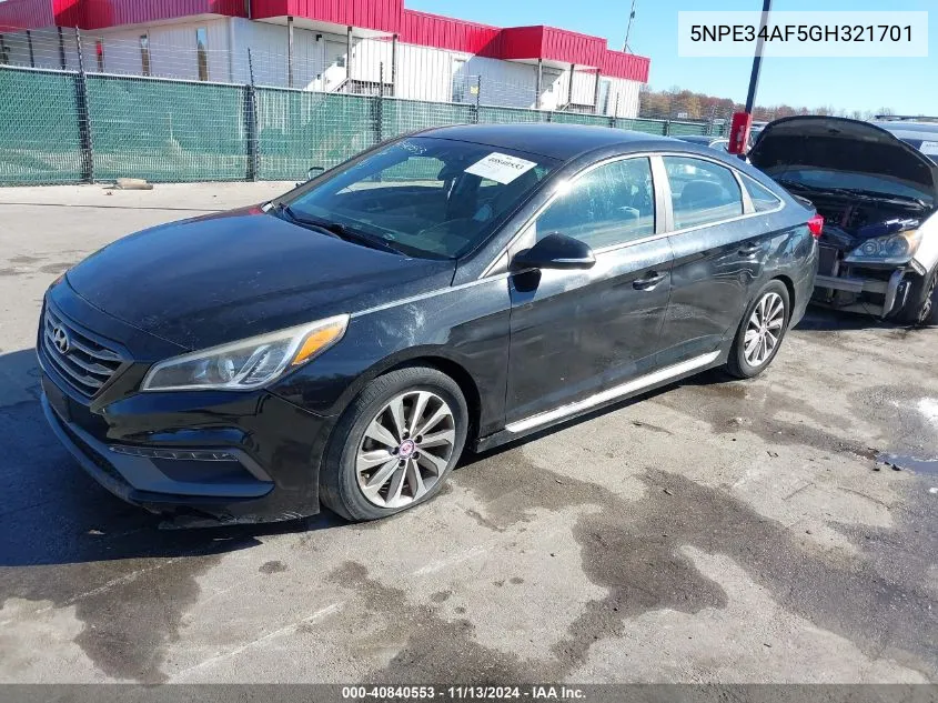 5NPE34AF5GH321701 2016 Hyundai Sonata Sport