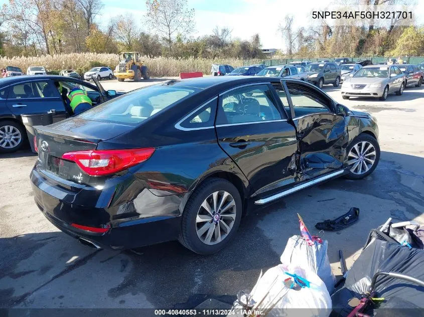 5NPE34AF5GH321701 2016 Hyundai Sonata Sport