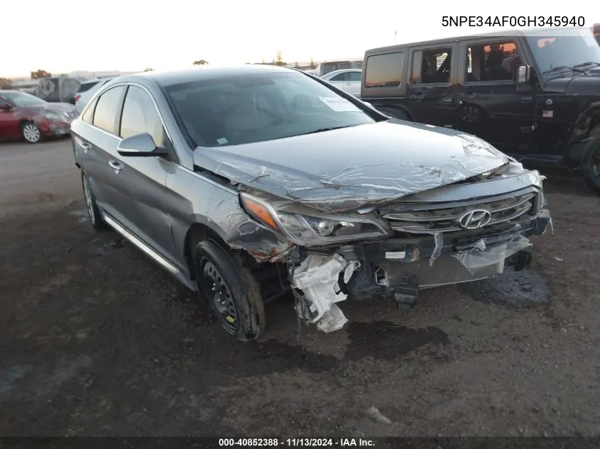 5NPE34AF0GH345940 2016 Hyundai Sonata Sport