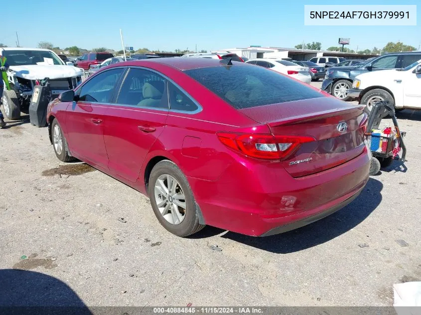 2016 Hyundai Sonata Se VIN: 5NPE24AF7GH379991 Lot: 40884845