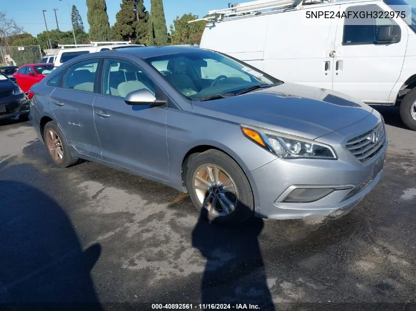 2016 Hyundai Sonata Se VIN: 5NPE24AFXGH322975 Lot: 40892561