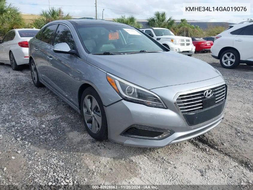 2016 Hyundai Sonata Hybrid Limited VIN: KMHE34L14GA019076 Lot: 40928863