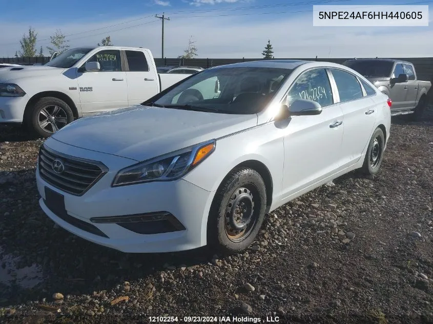 2017 Hyundai Sonata Se VIN: 5NPE24AF6HH440605 Lot: 12102254