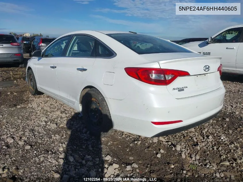 2017 Hyundai Sonata Se VIN: 5NPE24AF6HH440605 Lot: 12102254