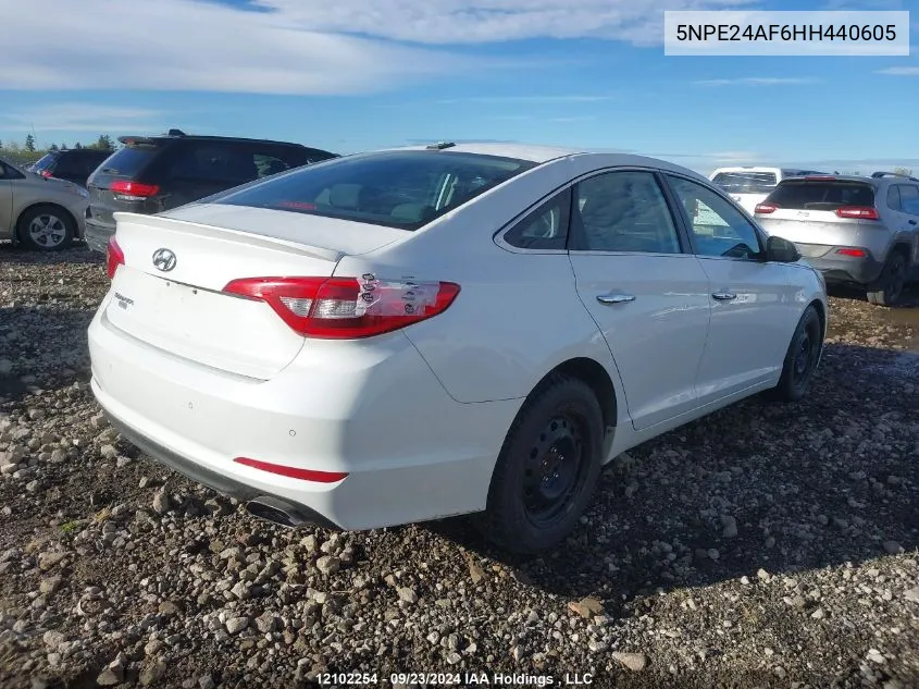 2017 Hyundai Sonata Se VIN: 5NPE24AF6HH440605 Lot: 12102254