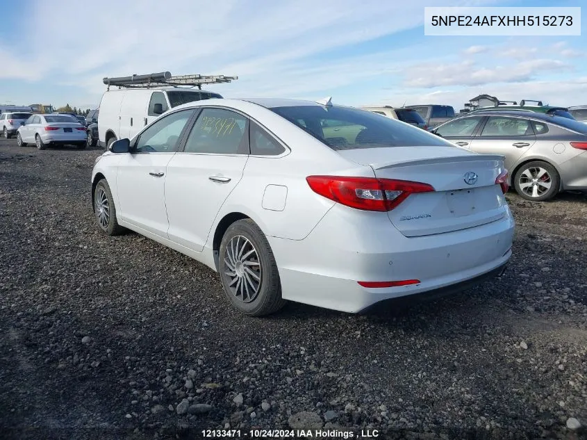 2017 Hyundai Sonata Se VIN: 5NPE24AFXHH515273 Lot: 12133471