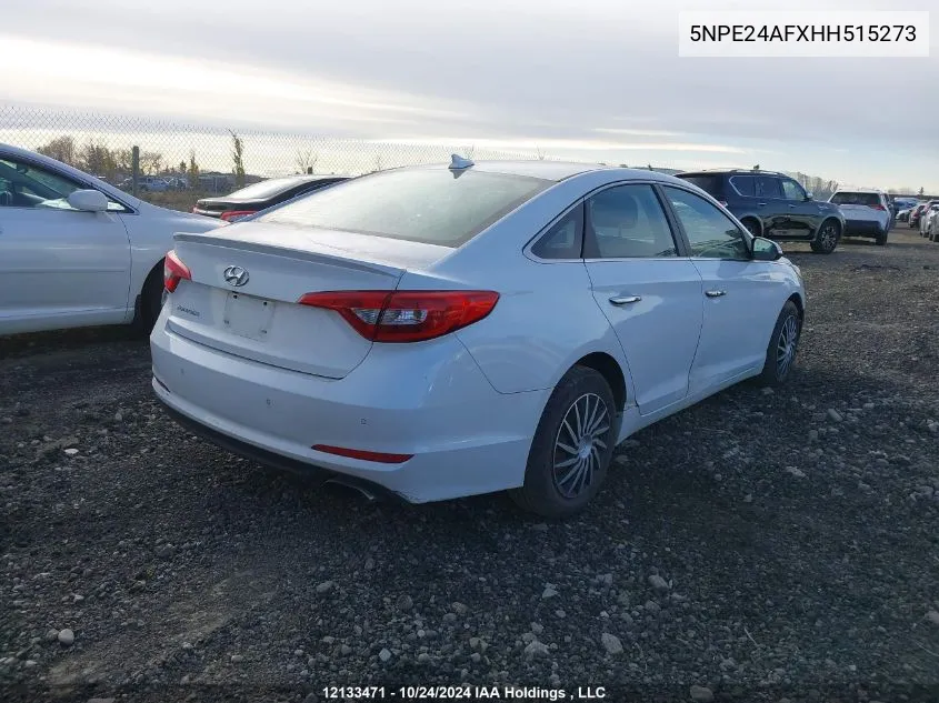 2017 Hyundai Sonata Se VIN: 5NPE24AFXHH515273 Lot: 12133471