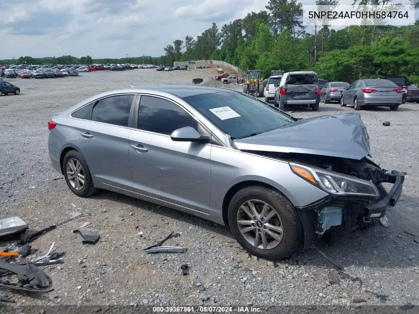 2017 Hyundai Sonata VIN: 5NPE24AF0HH584764 Lot: 39367861