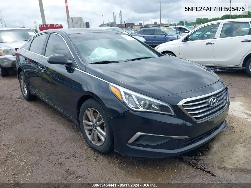 2017 Hyundai Sonata Se VIN: 5NPE24AF7HH505476 Lot: 39454441