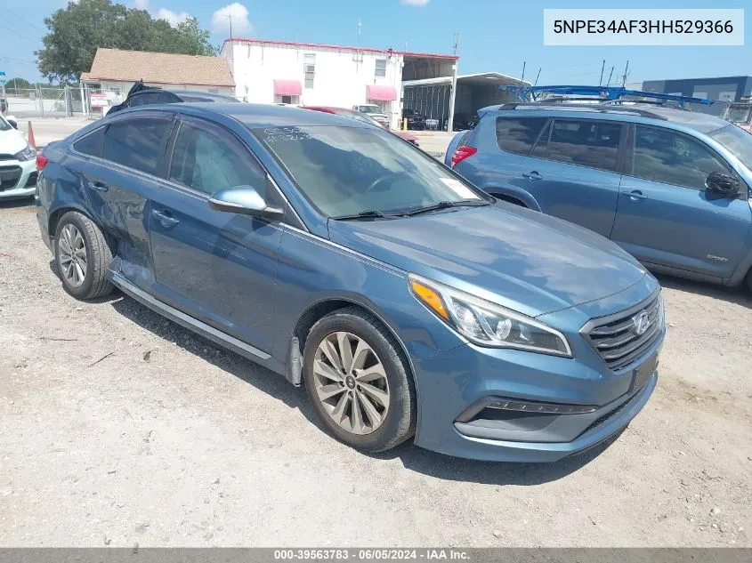 2017 Hyundai Sonata Sport VIN: 5NPE34AF3HH529366 Lot: 39563783