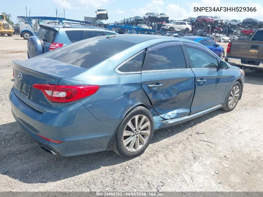 2017 Hyundai Sonata Sport VIN: 5NPE34AF3HH529366 Lot: 39563783