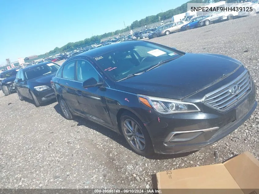 2017 Hyundai Sonata Se VIN: 5NPE24AF9HH439125 Lot: 39598748