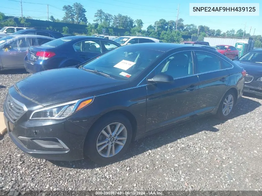 2017 Hyundai Sonata Se VIN: 5NPE24AF9HH439125 Lot: 39598748