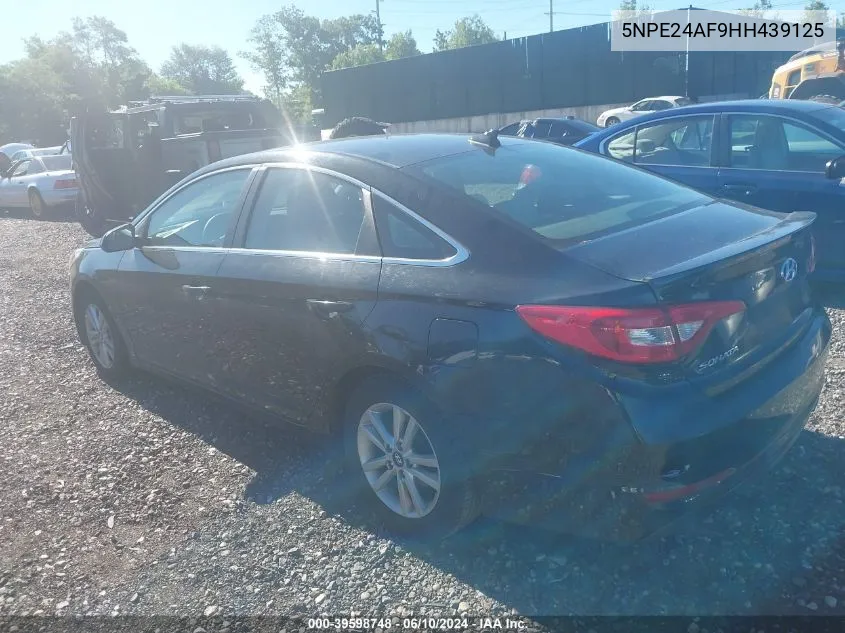 2017 Hyundai Sonata Se VIN: 5NPE24AF9HH439125 Lot: 39598748