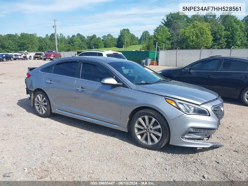 2017 Hyundai Sonata Limited VIN: 5NPE34AF7HH528561 Lot: 39600447