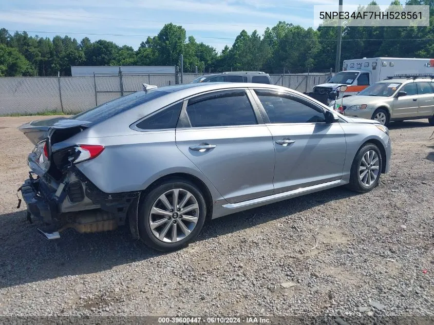 2017 Hyundai Sonata Limited VIN: 5NPE34AF7HH528561 Lot: 39600447